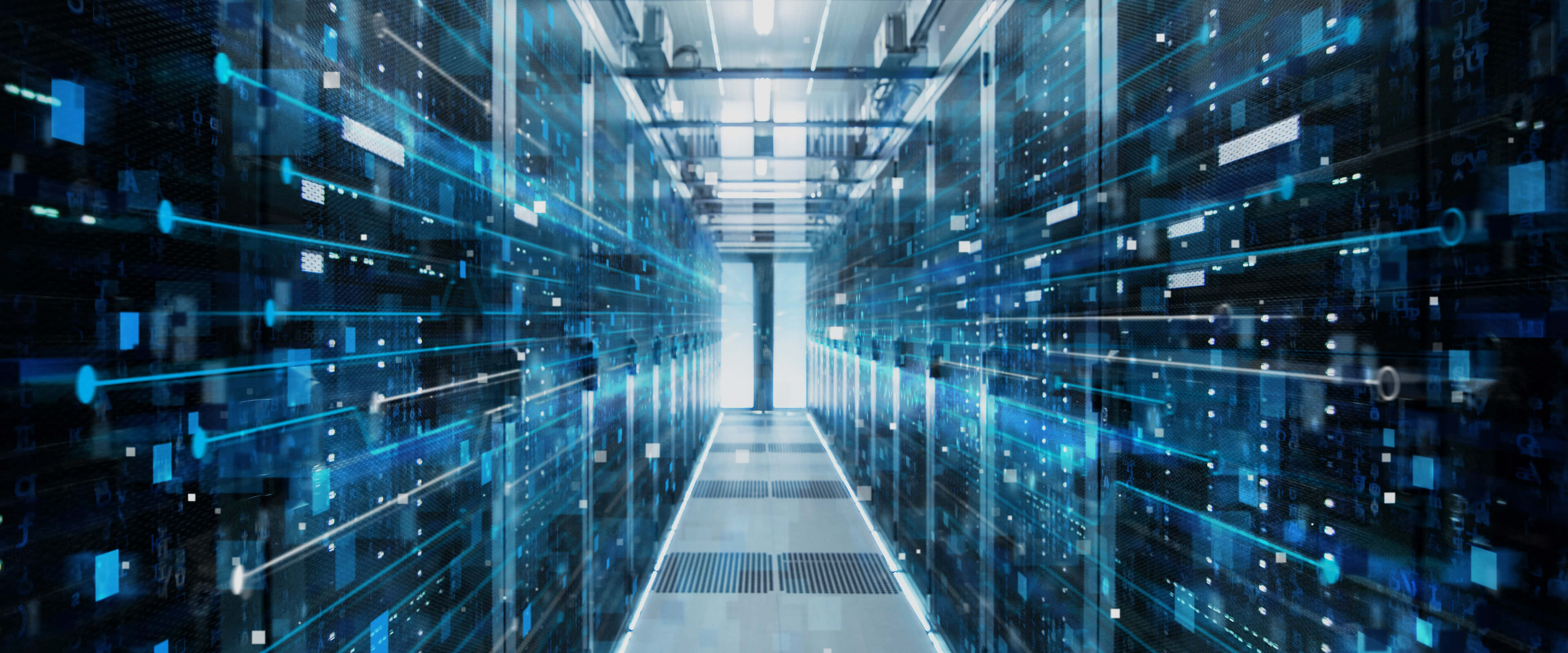 Gang eines Serverraums